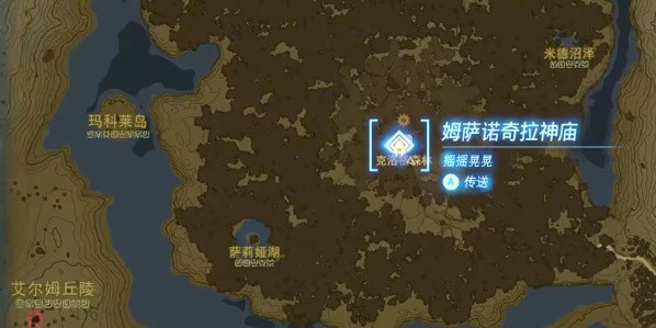 《塞尔达传说王国之泪》海拉鲁大森林神庙位置坐标介绍