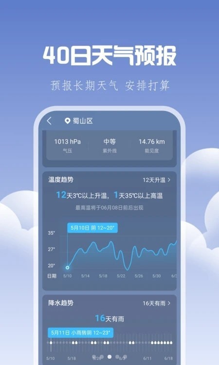 晴时天气软件截图